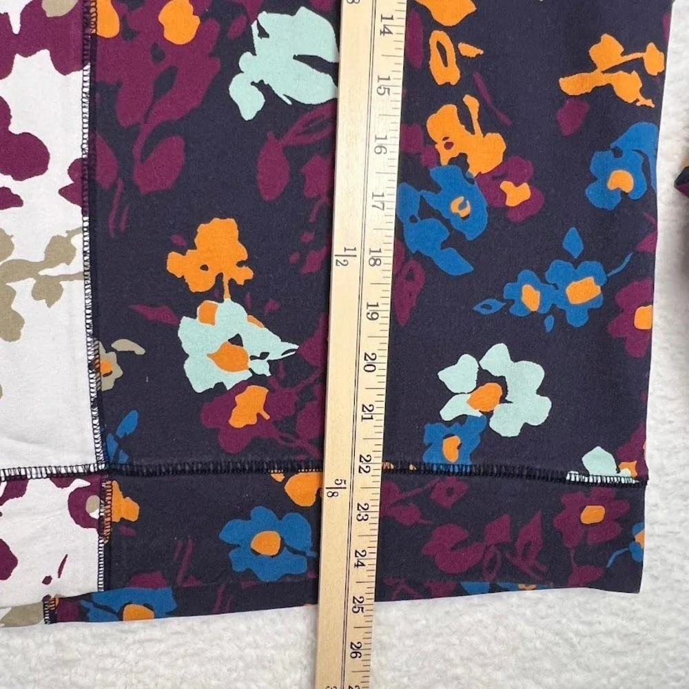 Maeve Anthropologie XL Floral Colorblock Sweatshirt Top Balloon Sleeve Pullover - Picture 5 of 9